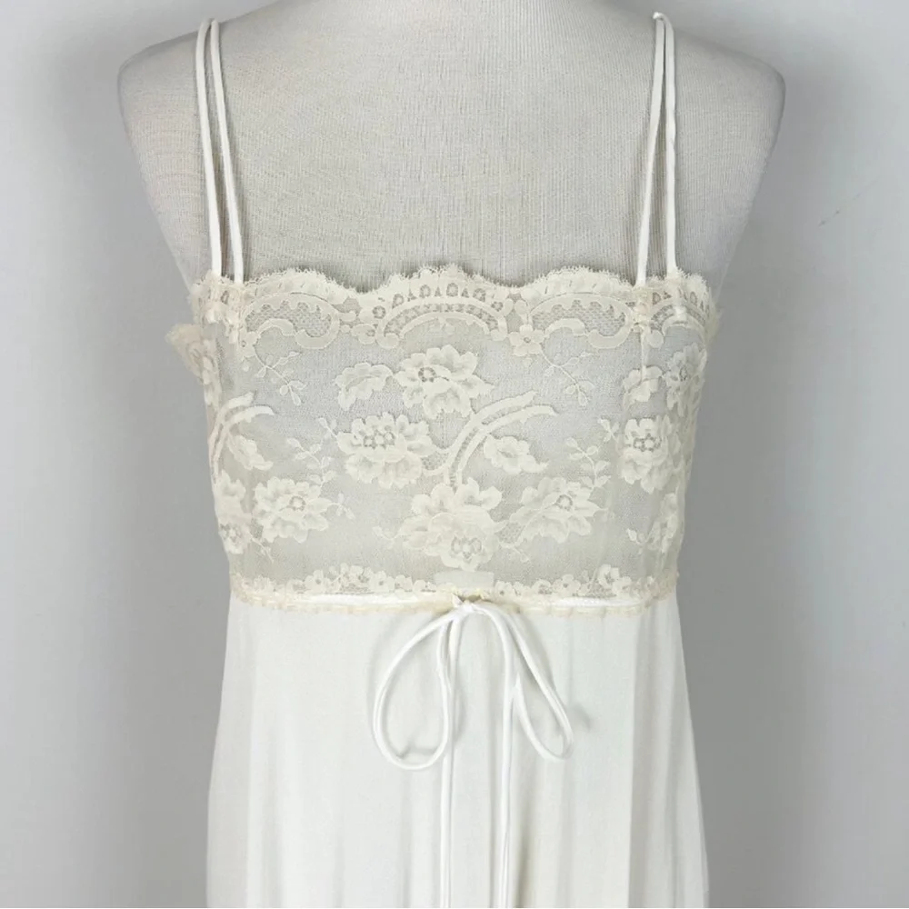 Vintage Eve Stillman Long Nightgown Lace Bodice - Picture 1 of 7